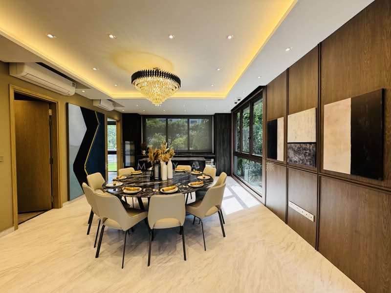 Last unit- Brand New & luxury, 5 levels with Lift, living Hall with double volume high ceiling, walk to Novena MRT - call 8130 3636 to view now!, 6 Bedrooms, 6,926 sqft, Corner Terrace For Sale, by Kim Yan 金燕, 500110483 - Dining Room - PropertyGuru.com.sg