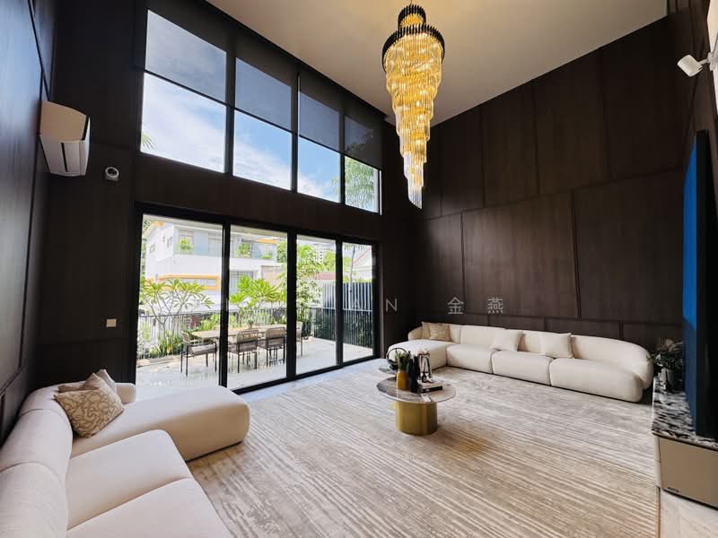 Last unit- Brand New & luxury, 5 levels with Lift, living Hall with double volume high ceiling, walk to Novena MRT - call 8130 3636 to view now!, 6 Bedrooms, 6,926 sqft, Corner Terrace For Sale, by Kim Yan 金燕, 500110483 - Living Room - PropertyGuru.com.sg