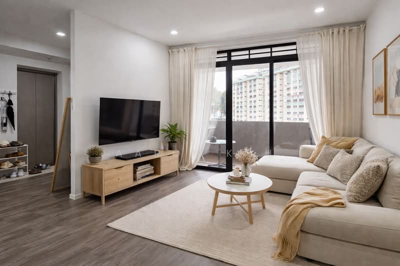 Avenue South Residence, 1 Silat Avenue, 2 Bedrooms, 807 sqft, Condominium For Rent, by Aaron Koh, 500110972 - Living Room - PropertyGuru.com.sg