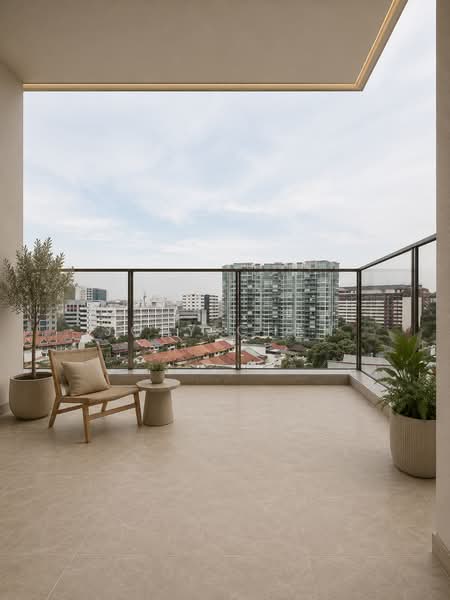 Bartley Vue, 8 Jalan Bunga Rampai, 3 Bedrooms, 947 sqft, Condominium For Sale, by Joey Chen, 500111339 - Balcony - PropertyGuru.com.sg