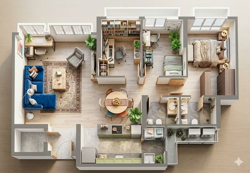 422A Northshore Drive, 422A Northshore Drive, 3 Bedrooms, 1,216 sqft, HDB Flat For Sale, by Kathy Liaw, 500111602 - Floor Plan - PropertyGuru.com.sg