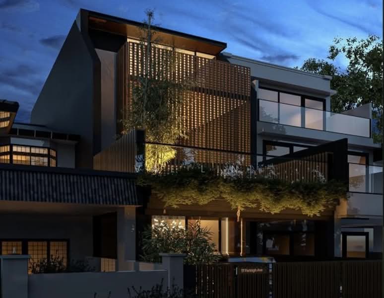 ◤ TOP SOON! Serangoon Gardens Brand New with Lift Best Layout View Today 88oo8688, Chomp Chomp Serangoon Gardens MRT, 5 Bedrooms, 6,000 sqft, Terraced House For Sale, by Val Lin, 500112592 - Exterior - PropertyGuru.com.sg