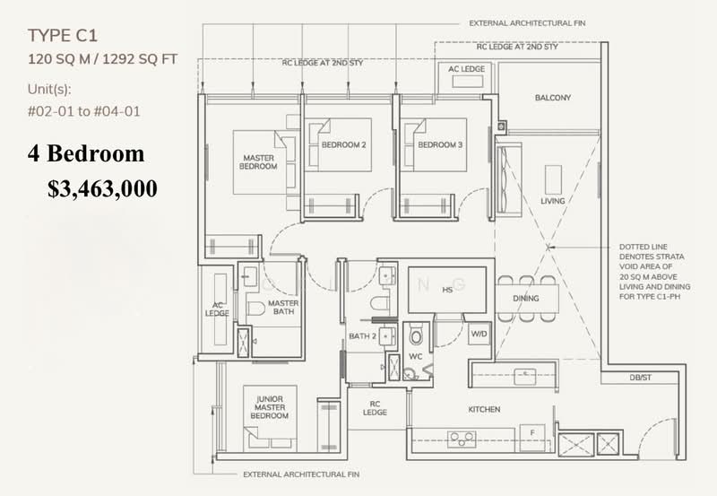 Ardor Residence, 181 Haig Road, 4 Bedrooms, 1,292 sqft, Apartment For Sale, by Joel Png, 500112620 - PropertyGuru.com.sg