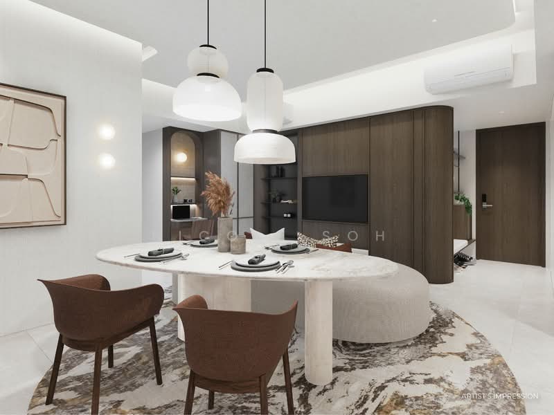 Jansen House, 25 Jansen Road, 3 Bedrooms, 1,012 sqft, Condominium For Sale, by Nicole Soh, 500112763 - Dining Room - PropertyGuru.com.sg