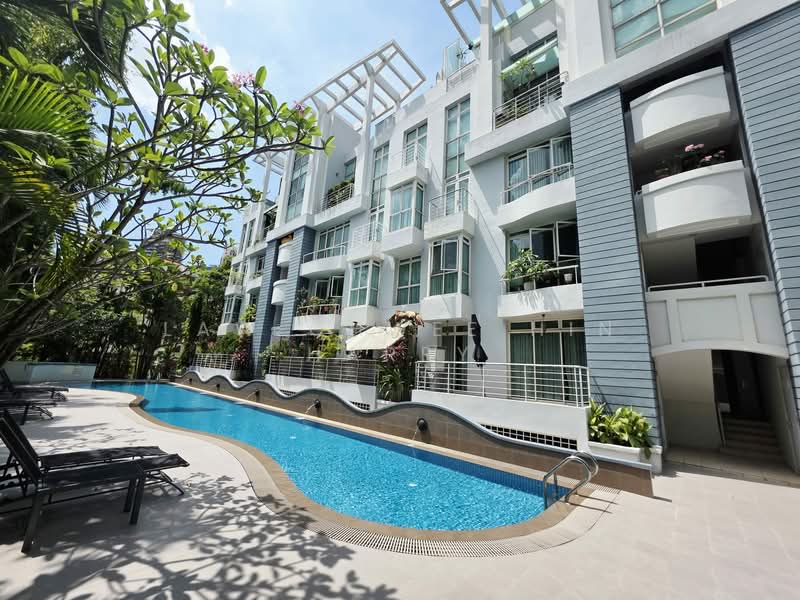 Gilstead 38, 38 Gilstead Road, 3 Bedrooms, 1,302 sqft, Condominium For Rent, by Law Chwee Hin Harry, 500113402 - Facade & Pool - PropertyGuru.com.sg