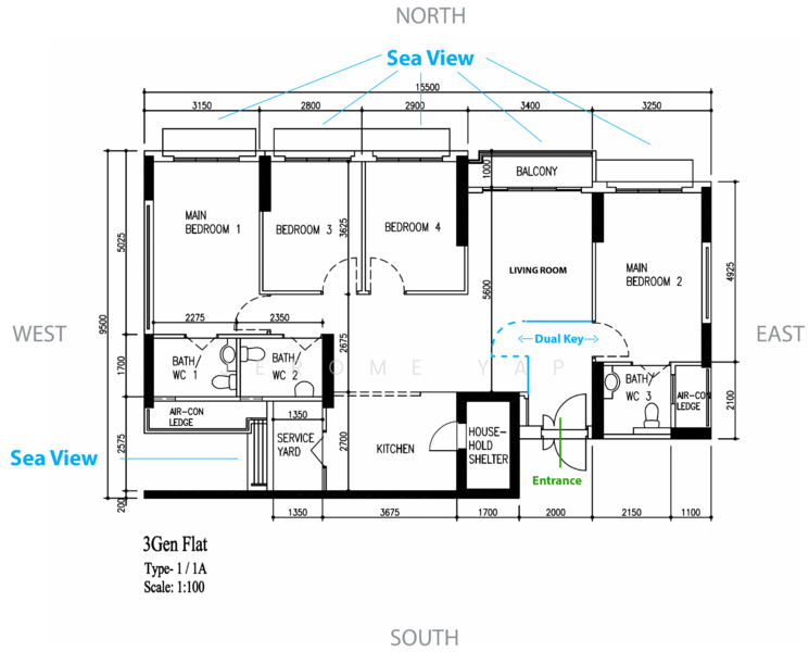 415A Northshore Drive, 415A Northshore Drive, 4 Bedrooms, 1,324 sqft, HDB Flat For Sale, by Jerome Yap, 500113455 - PropertyGuru.com.sg