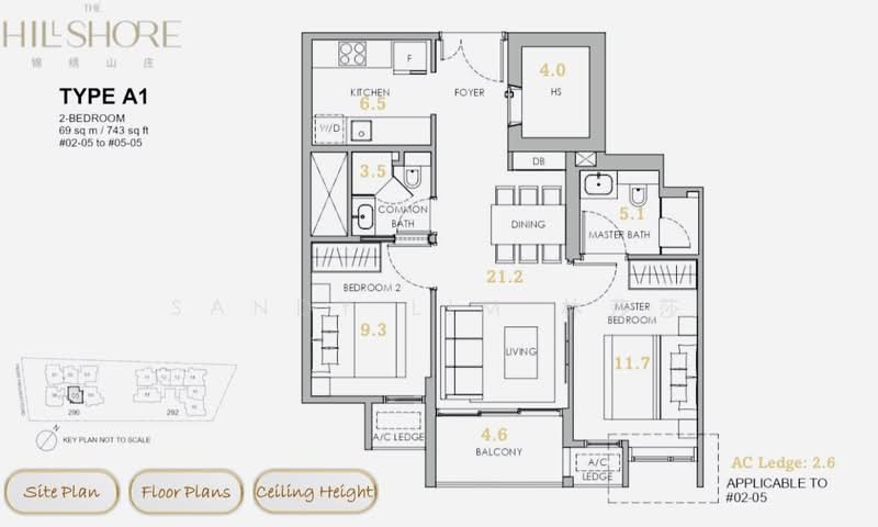 The Hillshore, 292 Pasir Panjang Rd, 2 Bedrooms, 743 sqft, Condominium For Sale, by Sandy Lim 林莎莎, 500113911 - PropertyGuru.com.sg