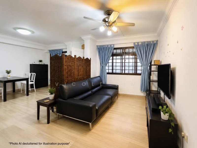 437 Fajar Road, 437 Fajar Road, 3 Bedrooms, 1,076 sqft, HDB Flat For Sale, by Vicole Lim, 500113942 - Living Room - PropertyGuru.com.sg