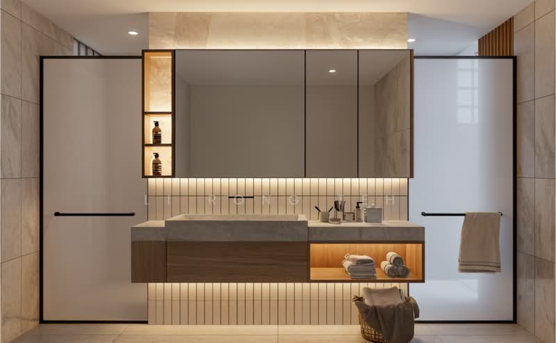 ❤️LUCKY HEIGHTS! TOP SOON! BRAND NEW SEMI D. VIEW TODAY!, Upper East Coast Road / Bedok South Road, 9 Bedrooms, 7,103 sqft, Semi-Detached House For Sale, by Li Rong Teh, 500114042 - Bathroom - PropertyGuru.com.sg