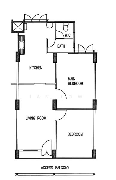 Blk 417 Tampines Street 41, Tampines Street 41, 2 Bedrooms, 743 sqft, HDB Flat For Sale, by Ian Low, 500114310 - PropertyGuru.com.sg