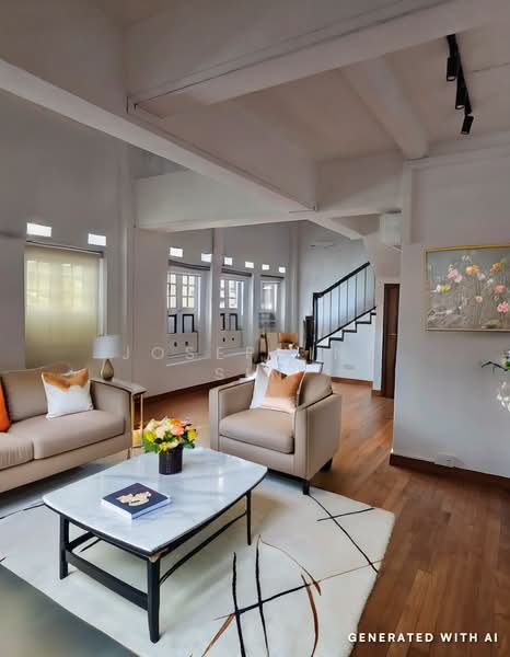 Empire Lofts, 43 Mosque Street, 2 Bedrooms, 1,440 sqft, Apartment For Rent, by Josephine Sin, 500114439 - Living Room- staged - PropertyGuru.com.sg