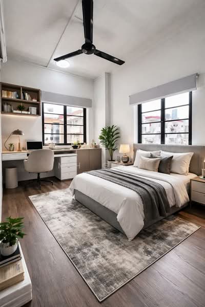 Tiong Bahru Estate, 58 Seng Poh Road, 3 Bedrooms, 775 sqft, Apartment For Rent, by MH Goh, 500114859 - Bedroom - PropertyGuru.com.sg