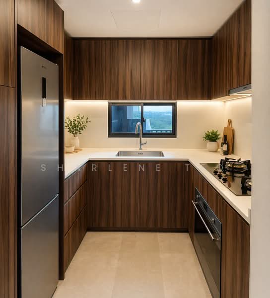 Lentor Modern, Lentor Central, 3 Bedrooms, 969 sqft, Condominium For Rent, by Sharlene Teo, 500115700 - Kitchen - PropertyGuru.com.sg