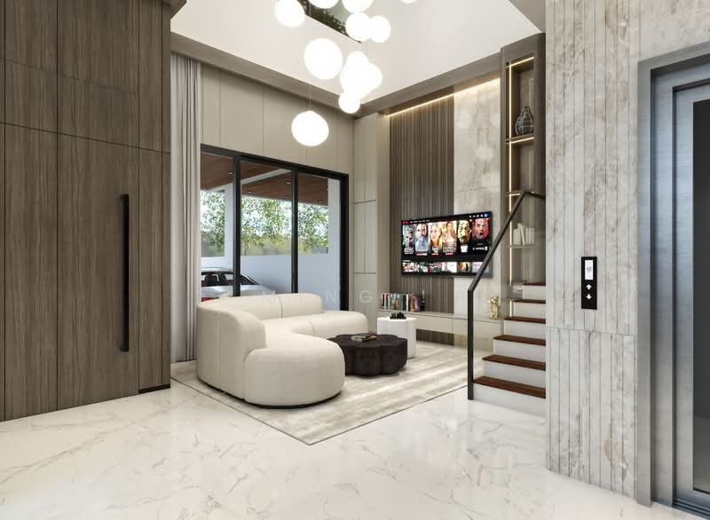 Brand New Corner Terrace! Near MRT!, Lorong Melayu / Lorong Mydin, 5 Bedrooms, 5,885 sqft, Corner Terrace For Sale, by Ming !, 500115974 - Living Room - PropertyGuru.com.sg