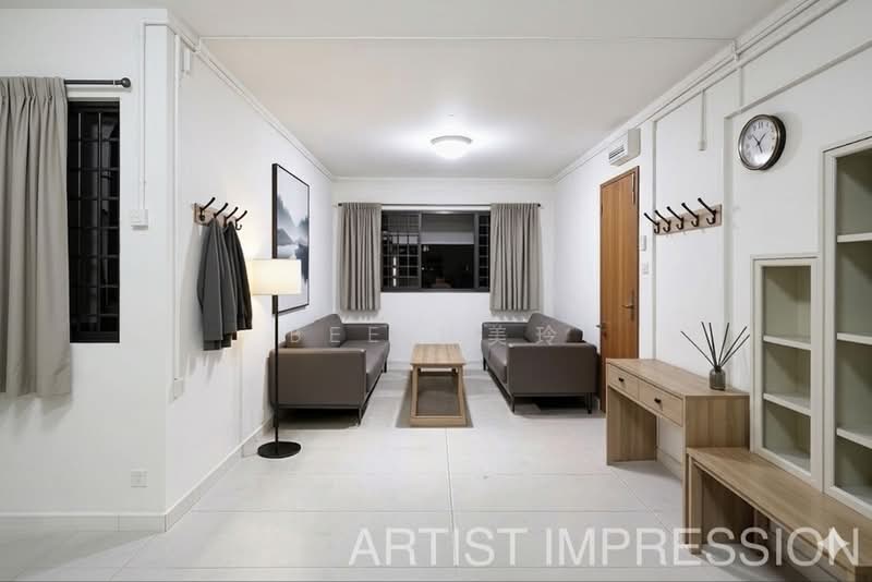 108 Bedok Reservoir Road, 108 Bedok Reservoir Road, 3 Bedrooms, 1,001 sqft, HDB Flat For Sale, by Bee 林美玲, 500116232 - Living Room (Artist Impression) - PropertyGuru.com.sg