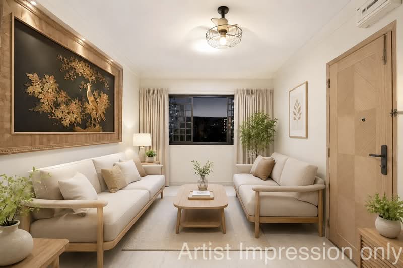 108 Bedok Reservoir Road, 108 Bedok Reservoir Road, 3 Bedrooms, 1,001 sqft, HDB Flat For Sale, by Bee 林美玲, 500116232 - Living Room (AI) - PropertyGuru.com.sg
