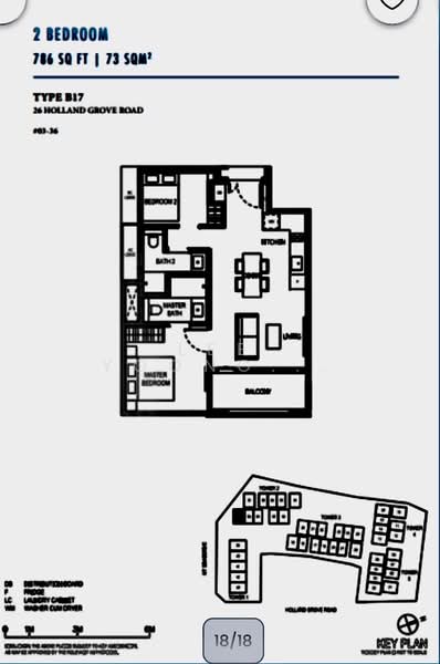 Parksuites, 18 Holland Grove Road, 2 Bedrooms, 786 sqft, Condominium For Rent, by Lee Yoong Tai Esther, 500116637 - PropertyGuru.com.sg
