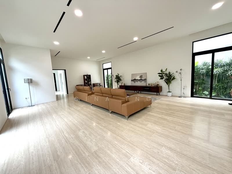 Modern Brand New Freehold Bungalow @Holland. Fantastic location, Modern brand new freehold bungalow at Holland, 5 Bedrooms, 12,109 sqft, Bungalow House For Sale, by Gina Tng, 500117604 - Living Room - PropertyGuru.com.sg