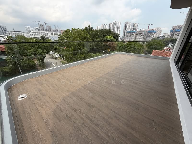 Modern Brand New Freehold Bungalow @Holland. Fantastic location, Modern brand new freehold bungalow at Holland, 5 Bedrooms, 12,109 sqft, Bungalow House For Sale, by Gina Tng, 500117604 - Balcony - PropertyGuru.com.sg