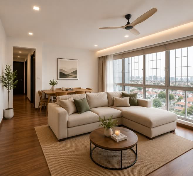 Goldenhill Park Condo, 60 Mei Hwan Drive, 3 Bedrooms, 1,335 sqft, Condominium For Sale, by Linda Chow, 500117843 - ID generated Living Room - PropertyGuru.com.sg