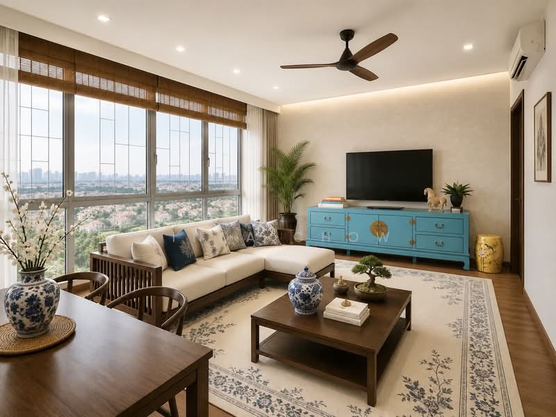 Goldenhill Park Condo, 60 Mei Hwan Drive, 3 Bedrooms, 1,335 sqft, Condominium For Sale, by Linda Chow, 500117843 - ID generated Living Room - PropertyGuru.com.sg