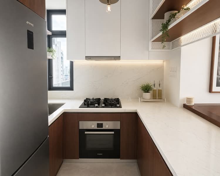 Highline Residences, 7 Kim Tian Road, 2 Bedrooms, 915 sqft, Condominium For Rent, by Alex Tan, 500117847 - Kitchen - PropertyGuru.com.sg