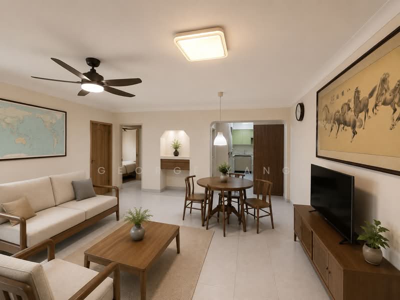 407 Serangoon Avenue 1, 407 Serangoon Avenue 1, 3 Bedrooms, 1,119 sqft, HDB Flat For Sale, by George Yang, 500118969 - Living Room - PropertyGuru.com.sg