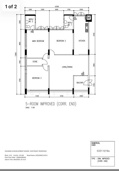 612 Hougang Avenue 8, 612 Hougang Avenue 8, 3 Bedrooms, 1,302 sqft, HDB Flat For Sale, by Joyce Chua, 500119716 - PropertyGuru.com.sg