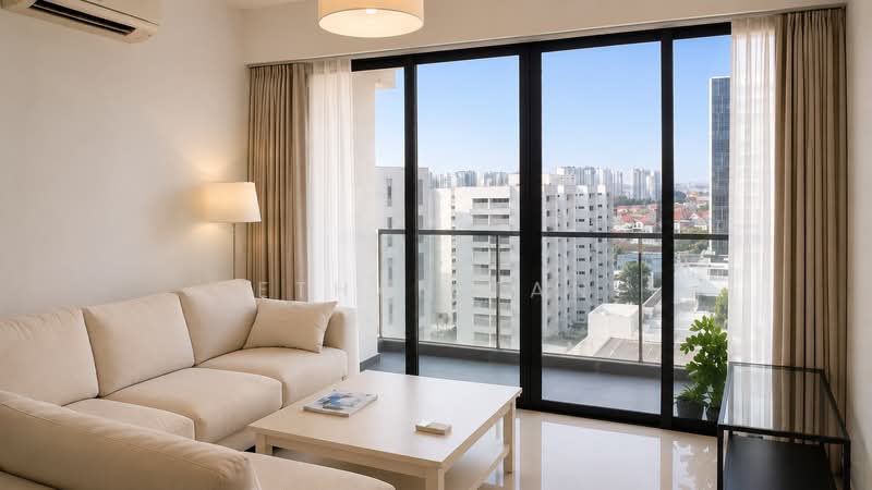 Waterbank at Dakota, 70 Dakota Crescent, 2 Bedrooms, 883 sqft, Condominium For Sale, by Ethan Tan, 500120217 - Living Room - PropertyGuru.com.sg