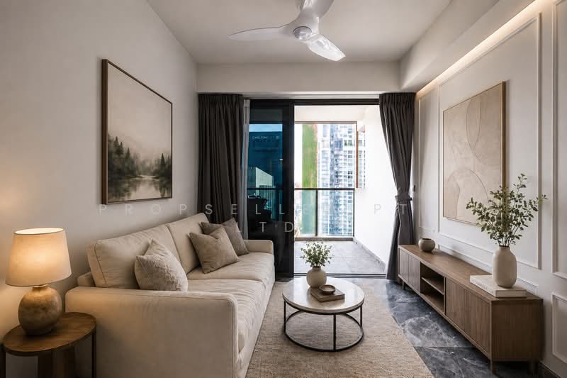 One Bernam, 1 Bernam Street, 2 Bedrooms, 732 sqft, Condominium For Sale, by Kit Toh, 500120326 - Living Room - PropertyGuru.com.sg