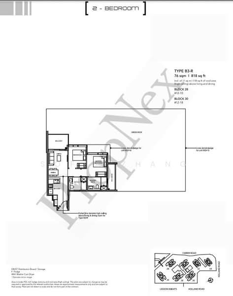 Leedon Green, 32 Leedon Heights, 2 Bedrooms, 818 sqft, Condominium For Sale, by Sofia Zhang, 500120376 - PropertyGuru.com.sg