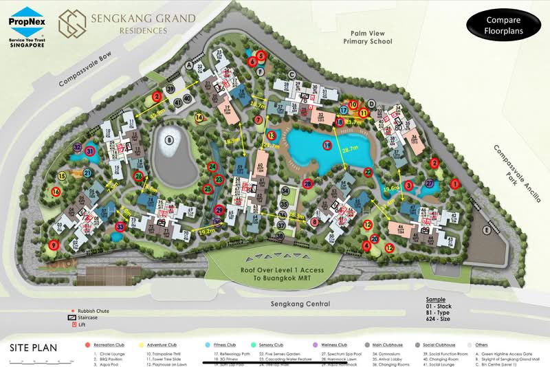 Sengkang Grand Residences, 74 Compassvale Bow, 2 Bedrooms, 764 sqft, Condominium For Rent, by Phang Yong Hock, 500120459 - Exterior - PropertyGuru.com.sg