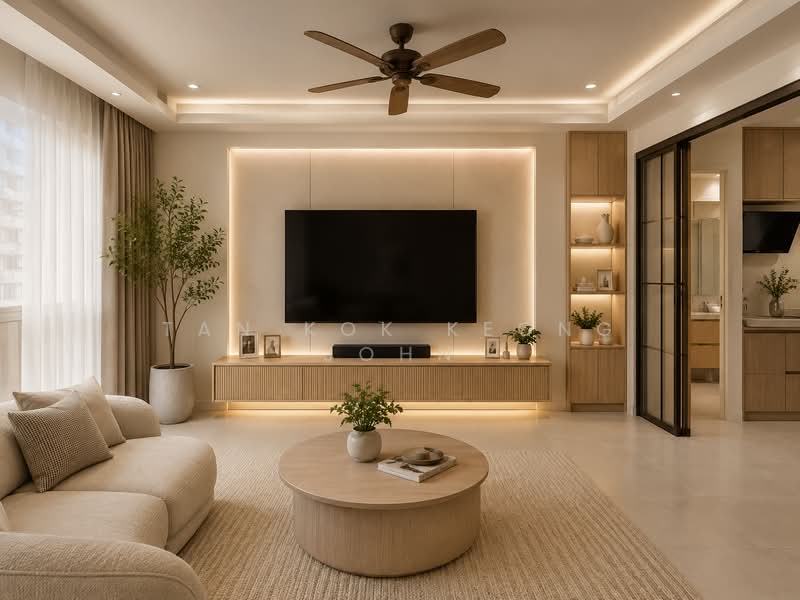 351 Woodlands Avenue 1, 351 Woodlands Avenue 1, 3 Bedrooms, 1,152 sqft, HDB Flat For Sale, by Tan Kok Keong John, 500120552 - Living Room - PropertyGuru.com.sg