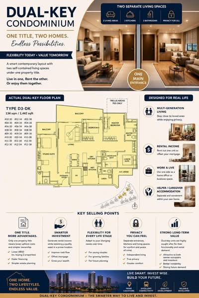1 Canberra, 7 Canberra Drive, 4 Bedrooms, 1,442 sqft, Executive Condominium For Sale, by Patrick Tay, 500120723 - Living Room - PropertyGuru.com.sg