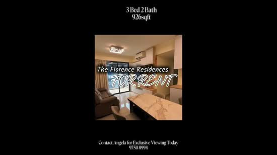 The Florence Residences, 85 Hougang Avenue 2, 3 Bedrooms, 926 sqft, Condominium For Rent, by Angela Lim, 500120726 - PropertyGuru.com.sg