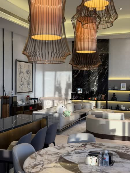 V on Shenton, 5 Shenton Way, 4 Bedrooms, 3,918 sqft, Condominium For Rent, by Jaden Shi 石英才, 500120882 - Living Room - PropertyGuru.com.sg