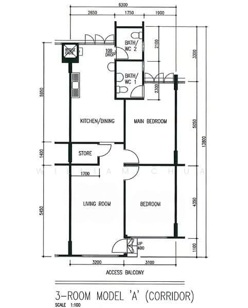 132 Cashew Road, 132 Cashew Road, 2 Bedrooms, 785 sqft, HDB Flat For Sale, by William Chua, 500120963 - PropertyGuru.com.sg