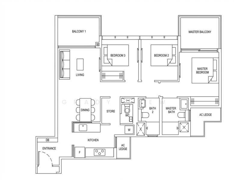 The Florence Residences, 81 Hougang Avenue 2, 3 Bedrooms, 1,076 sqft, Condominium For Sale, by Grady Chew, 500121160 - PropertyGuru.com.sg