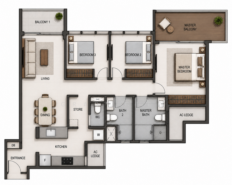 The Florence Residences, 81 Hougang Avenue 2, 3 Bedrooms, 1,076 sqft, Condominium For Sale, by Grady Chew, 500121160 - PropertyGuru.com.sg