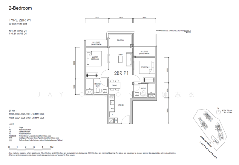 Lentor Gardens Residences, 68 Lentor Gardens, Mandai / Upper Thomson, 2 Bedrooms, 646 sqft, Condominium For Sale, by Jay Choong 钟志杰, 500121532 - PropertyGuru.com.sg