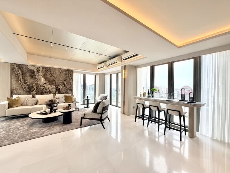 The Lumos, 9 Leonie Hill, 3 Bedrooms, 2,507 sqft, Apartment For Sale, by Katherine Lim, 500121835 - Living Room - PropertyGuru.com.sg