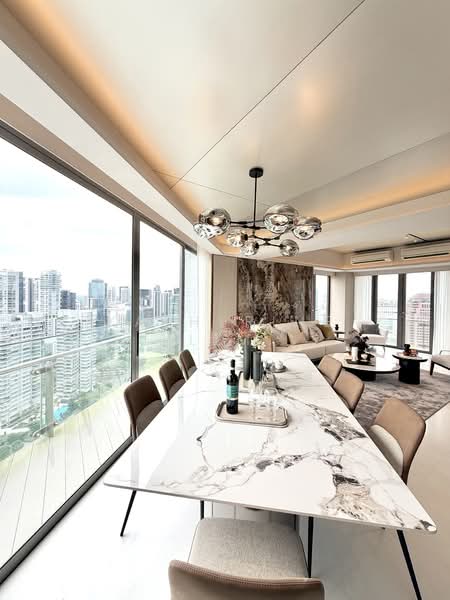 The Lumos, 9 Leonie Hill, 3 Bedrooms, 2,507 sqft, Apartment For Sale, by Katherine Lim, 500121835 - Dining Room - PropertyGuru.com.sg