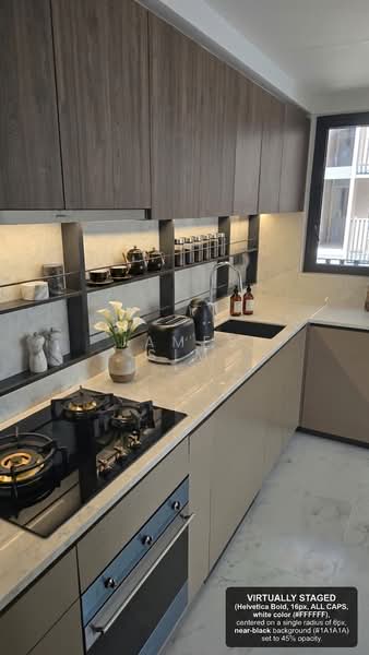 Sceneca Residence, Tanah Merah Kechil Link, 3 Bedrooms, 904 sqft, Condominium For Rent, by James Sim, 500121864 - Kitchen - PropertyGuru.com.sg