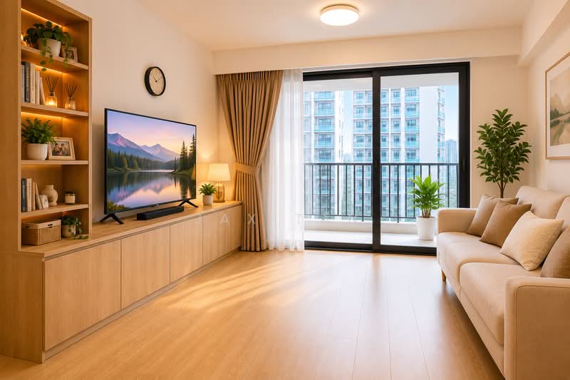 Kingsford Waterbay, 78 Upper Serangoon View, 2 Bedrooms, 635 sqft, Condominium For Sale, by Jax Tan, 500122021 - Living Room - PropertyGuru.com.sg