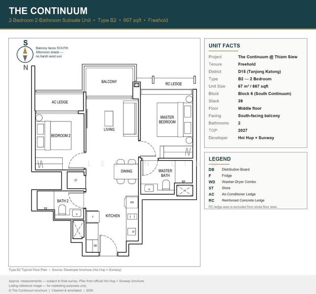 The Continuum, 1-8 Thiam Siew Avenue, 2 Bedrooms, 667 sqft, Condominium For Sale, by Leeon Ling, 500122093 - PropertyGuru.com.sg