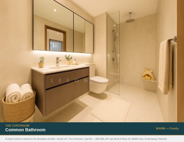 The Continuum, 1-8 Thiam Siew Avenue, 2 Bedrooms, 667 sqft, Condominium For Sale, by Leeon Ling, 500122093 - Bathroom - PropertyGuru.com.sg