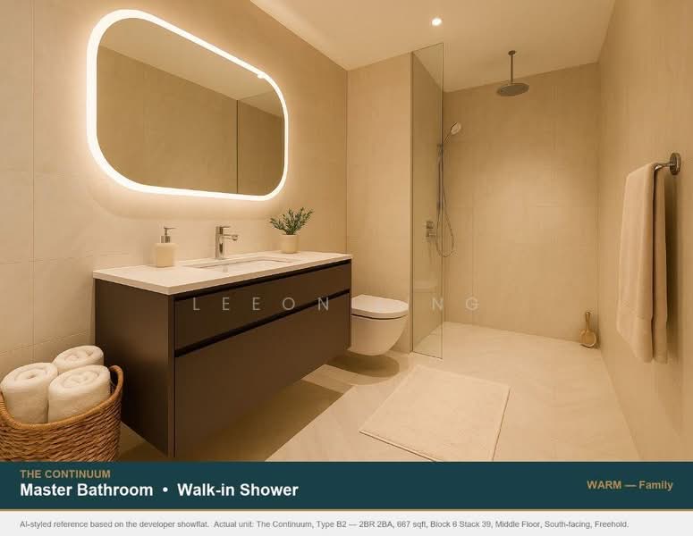 The Continuum, 1-8 Thiam Siew Avenue, 2 Bedrooms, 667 sqft, Condominium For Sale, by Leeon Ling, 500122093 - Bathroom - PropertyGuru.com.sg