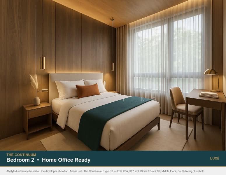 The Continuum, 1-8 Thiam Siew Avenue, 2 Bedrooms, 667 sqft, Condominium For Sale, by Leeon Ling, 500122093 - Bedroom - PropertyGuru.com.sg