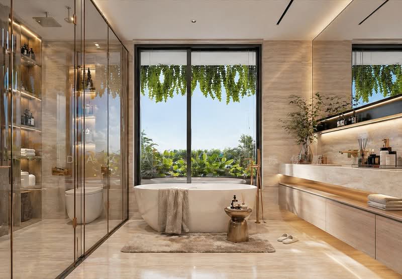⭐️RARE NS FACING BRAND NEW 2.5-STY W/ BASEMENT DETACHED HOUSE! | WITHIN 1KM TO HENRY PARK PRIMARY⭐️, Holland Grove Drive Mount Sinai Kebaya Moonbeam Jelita Tenang Istimewa Maryland Ming Teck Greenleaf Sixth Haji Alias Namly Coronation Lim Tai See Allamanda Ampang Siantan Hua Guan Sian Tuan Lantana Lemon Lasia Lotus Lily Maple Cypress Fir Oak Redwood, 6 Bedrooms, 9,200 sqft, Detached House For Sale, by Damian Tan 陈係赈, 500122107 - Master Bath - PropertyGuru.com.sg
