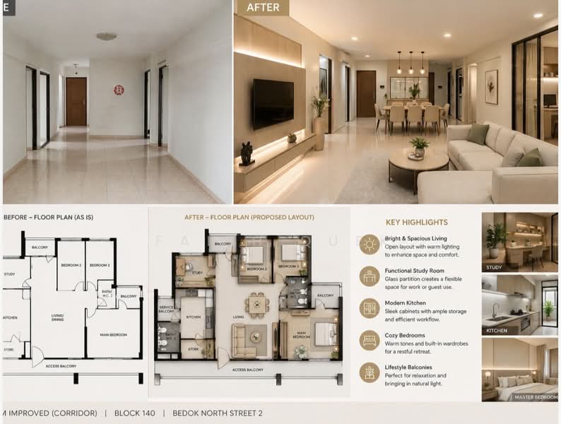 140 Bedok North Street 2, 140 Bedok North Street 2, 4 Bedrooms, 1,291 sqft, HDB Flat For Sale, by Faith Quek, 500122130 - PropertyGuru.com.sg